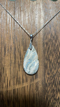 Load image into Gallery viewer, Gemstone leaf sterling silver necklace.
